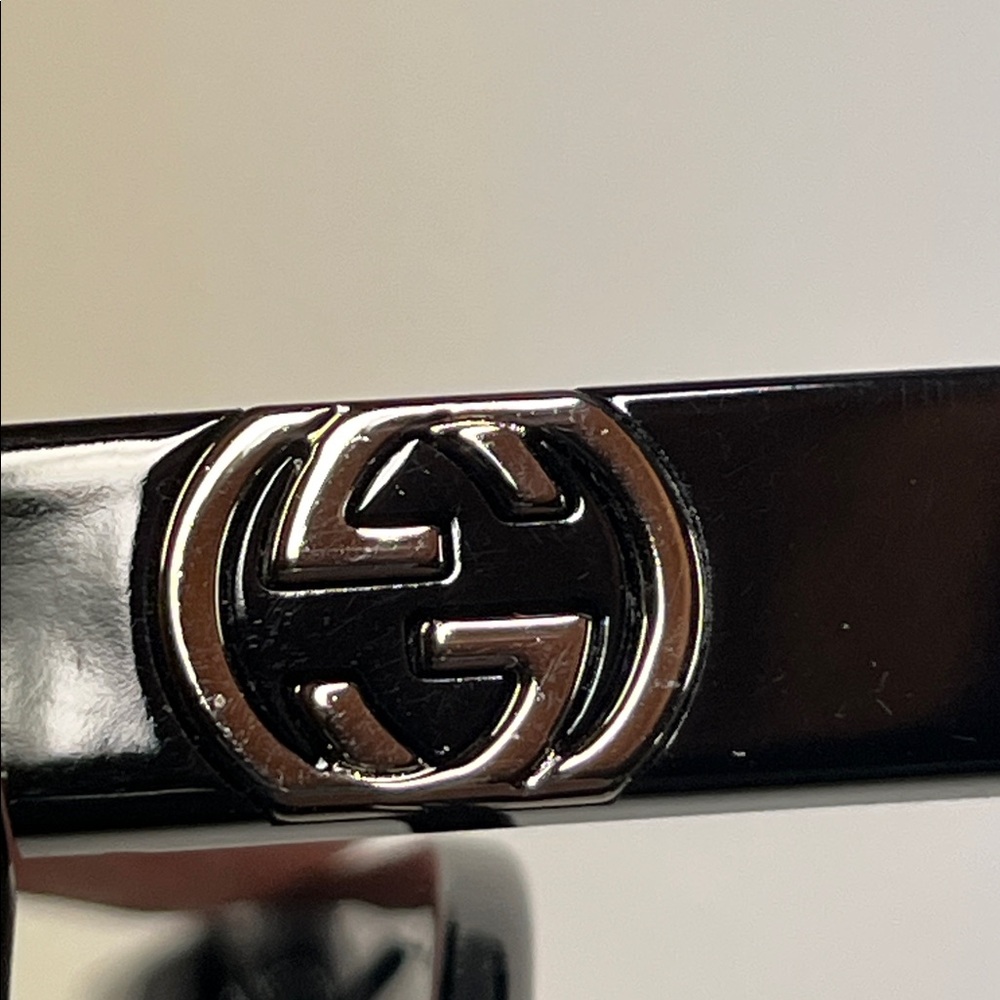 Gucci Black Rectangular Sunglasses - image 2